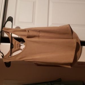 Bebe suide style plunge Tank top XS